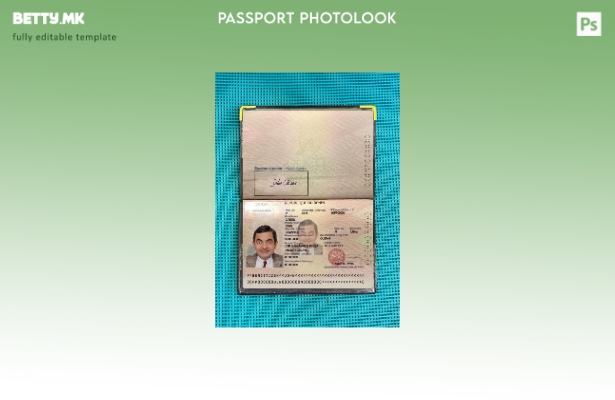 Модерен стил бенински пасош сегашен шаблон за фото изглед